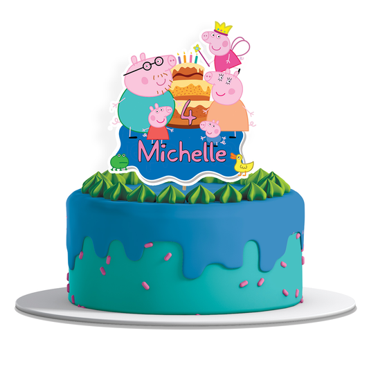 Personalized Cake Toppers with Peppa Pig theme