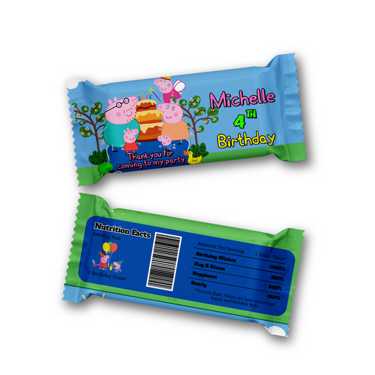 Rice Krispies Treats Label and Candy Bar Label with Peppa Pig theme