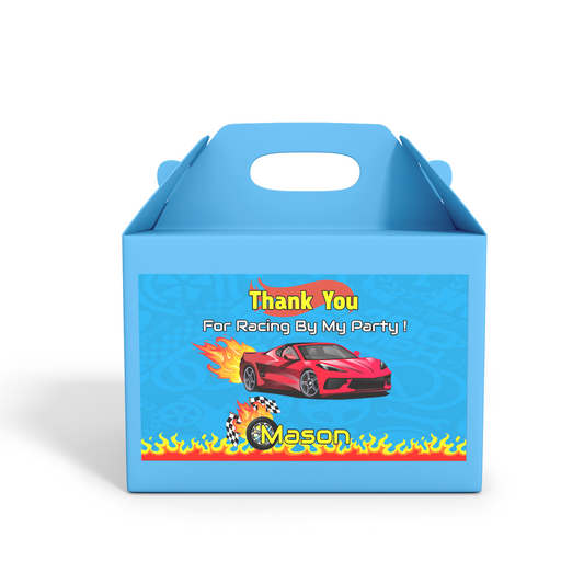 Gable Box Label for Race Car, Hotwheels, Nascar Games