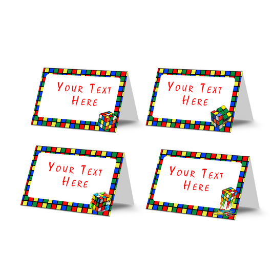 Food Tents/Food Cards for Rubiks, Rubik Cube