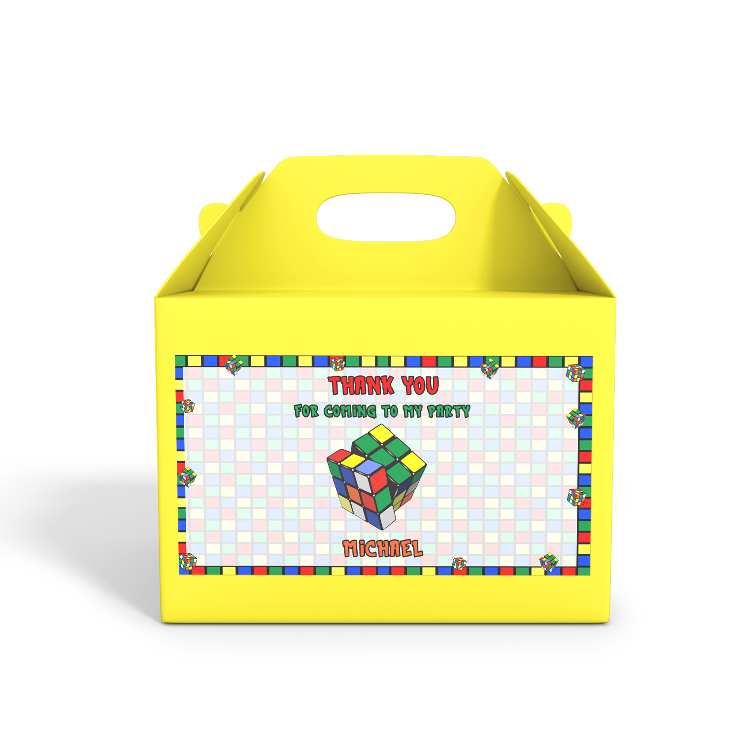 Gable Box Label for Rubiks, Rubik Cube
