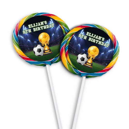 Soccer Lollipop Label