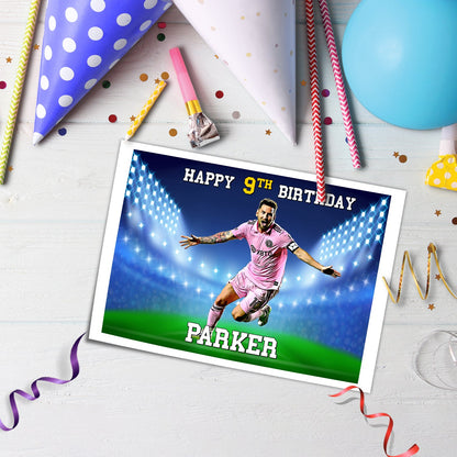 Rectangle Lionel Messi Personalized Cake Images - Make Your Party Stand Out