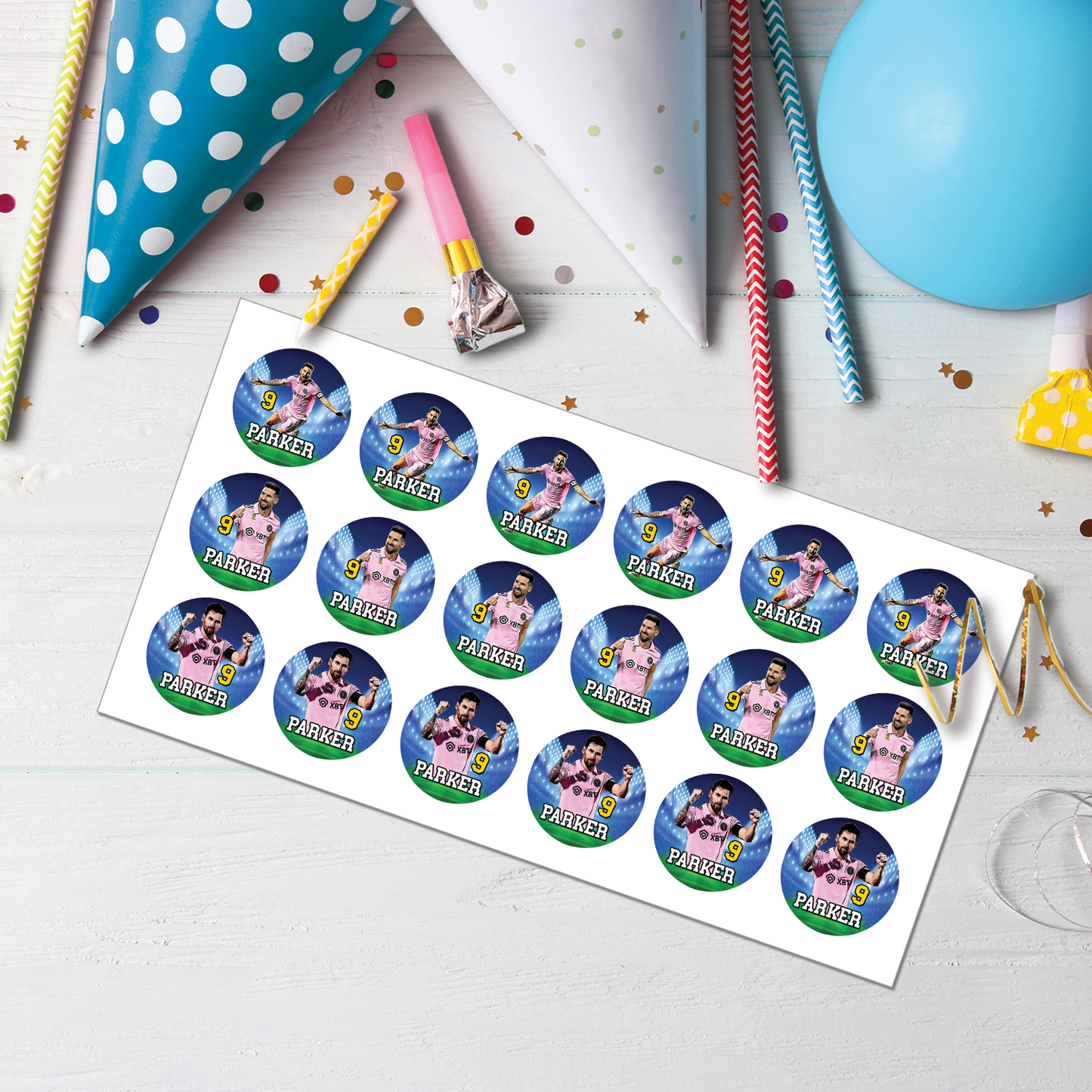 Lionel Messi Personalized Cupcakes Toppers - A Sweet Addition to Your Party