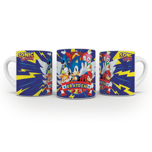 Sonic The Hedgehog themed sublimation mug