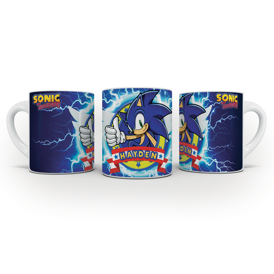 Sonic The Hedgehog themed sublimation mug