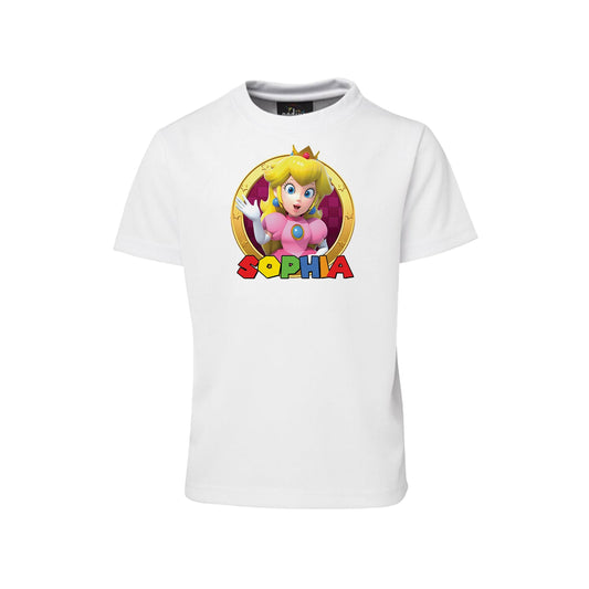 Sublimation T-Shirt with Super Mario Princess Peach theme