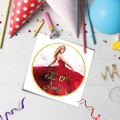 Round Taylor Swift Personalized Cake Images - Add a Personal Touch to Your Cake