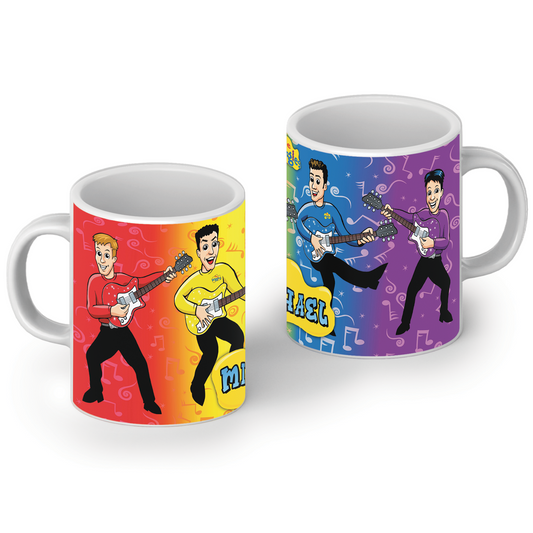 Personalized The Wiggles Mug for Kids: A white mug with a personalized The Wiggles design.