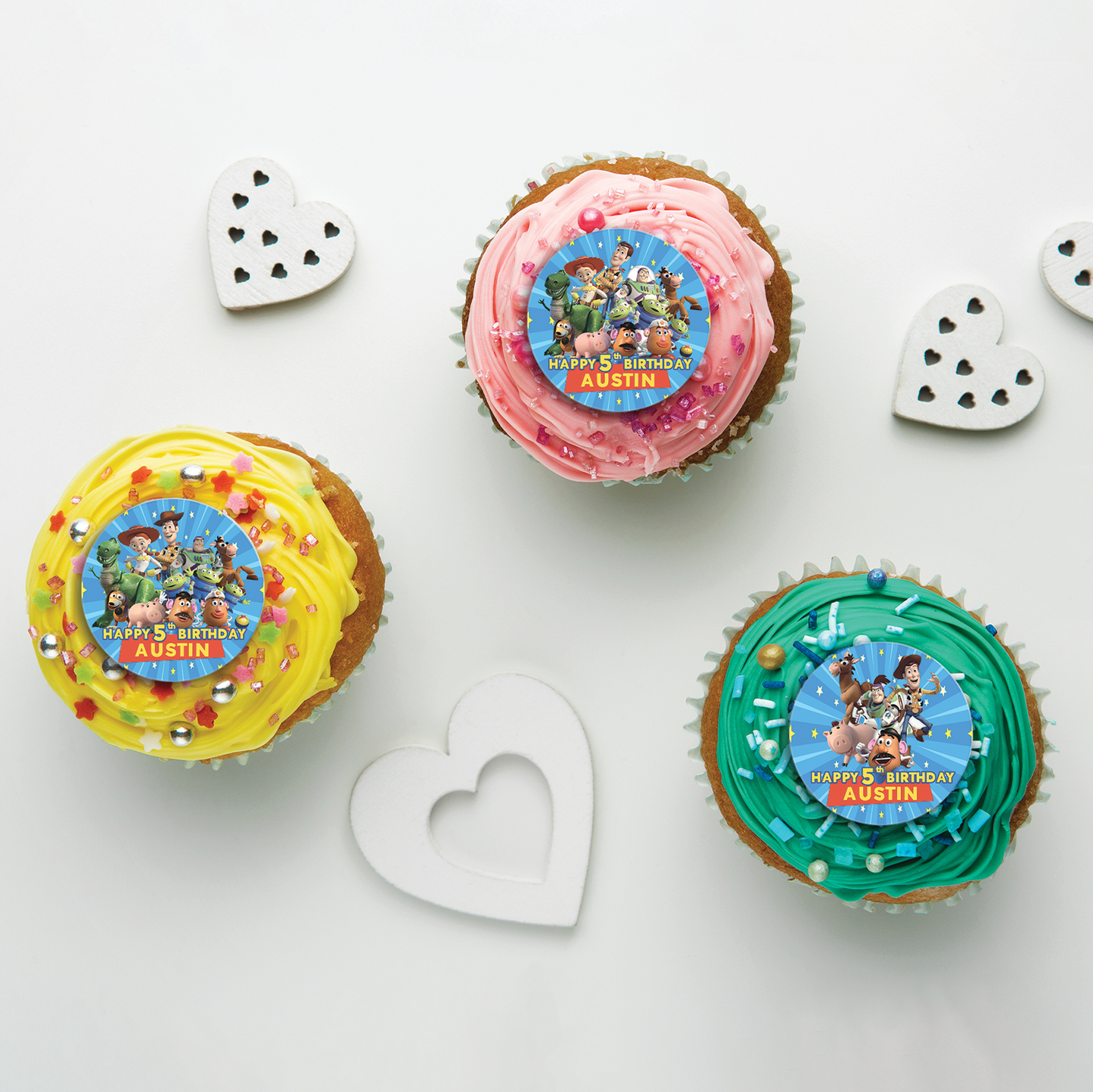 Toy Story Edible Icing Cupcakes Image - 3cm(D)