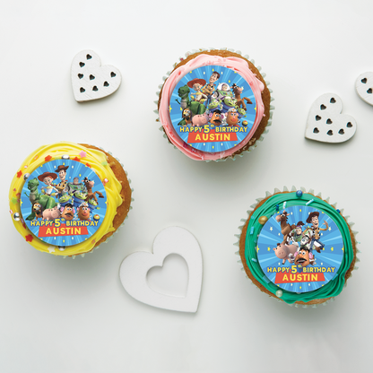 Toy Story Edible Icing Cupcakes Image - 5cm(D)