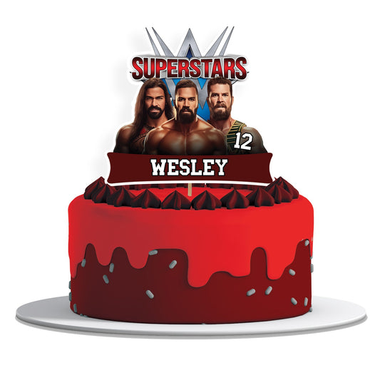 WWE themed personalized cake toppers