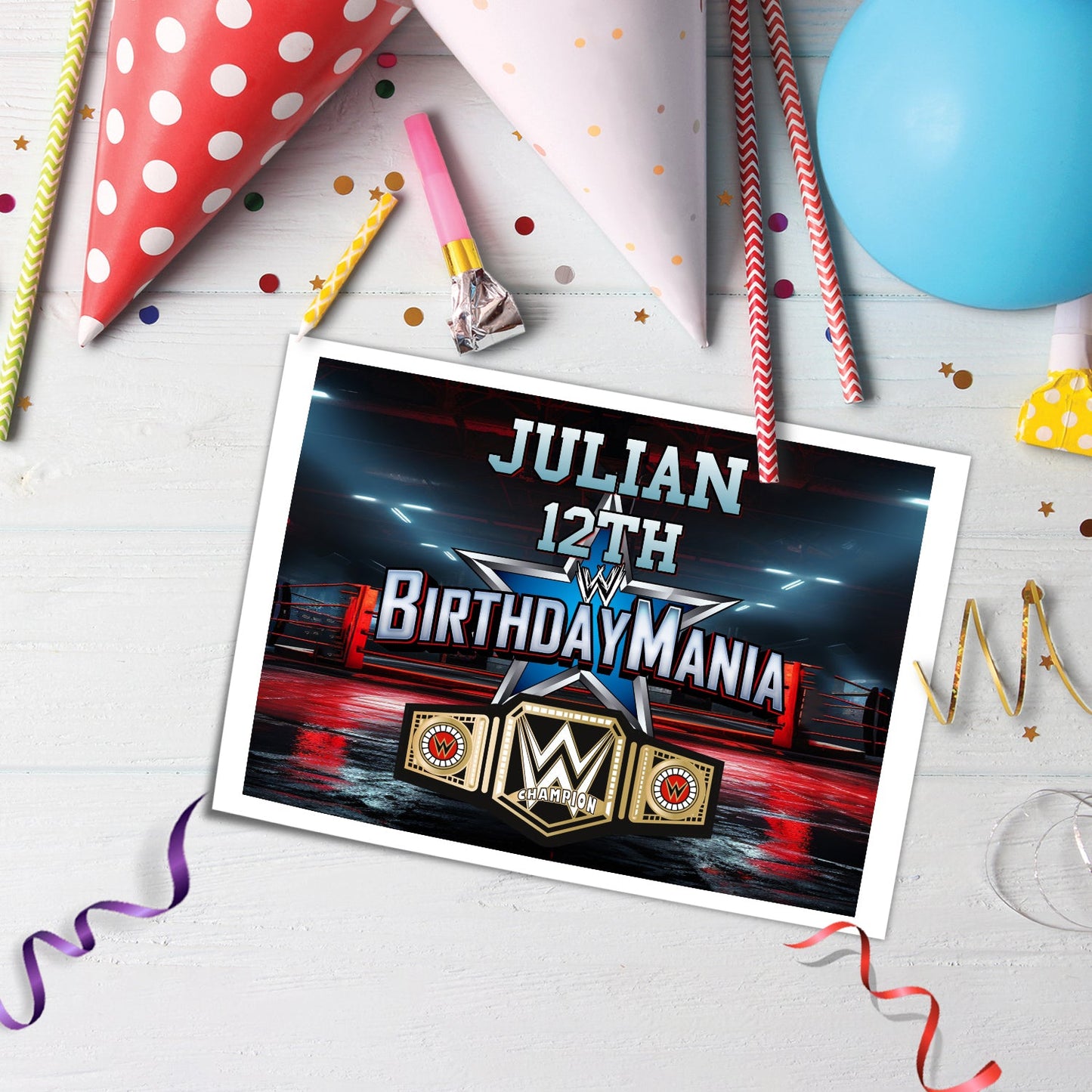 Rectangle Personalized WWE WrestleMania Cake Images - Add a Wrestling Touch to Your Cake